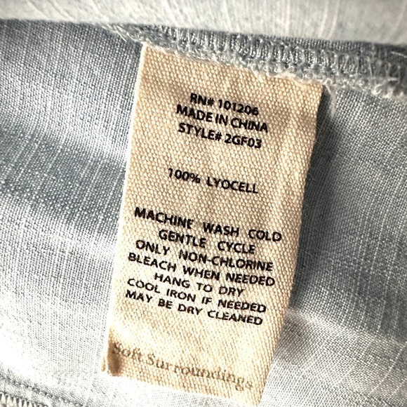 Soft Surroundings Tencel Topper Chambray S Boho Layer Minimalist Capsule Flowy - Picture 8 of 11